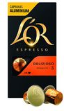 L'Or Espresso Koffie Delizioso – intensiteit 5 – 50 capsules van aluminium, compatibel met Nespresso®-machines * (10 capsules)