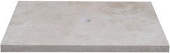 Saniclass Travertine Topblad - 60x46cm - zonder kraangaten - 1 sifon-uitsparing - gemeleerd natuursteen