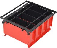 vidaXL Brikettenpers voor papier 38x31x18 cm staal zwart en rood