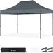 VONROC Partytent - 3x4.5 m – Premium easy-up Partytent – Modulair ontwerp - Opvouwbaar – Waterdicht – Stalen Frame - 50+ UV Bescherming - Incl. Opbergtas - Grijs