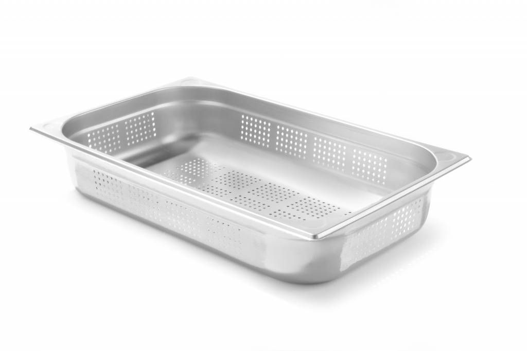 Hendi Gastronormbak RVS 1/1 - 100 mm | Geperforeerd | 325x530mm