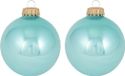 Krebs Kerstballen - 16x stuks - glas - blauw - 7 cm