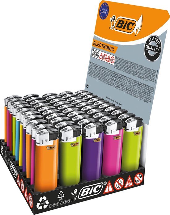 BIC Maxi Elektronische Aanstekers Display 50 stuks