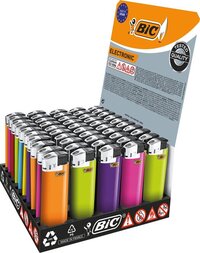 BIC Maxi J38 Electronic Lighters Display - 50 Pieces
