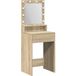 Table de toilette avec étagère Chêne Sonoma 50 x 41 x 135 cm