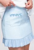 OMBRE Rok - Rits - Effen - Rok Blauw L