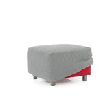 FAVERTI Super elastische zitzakhoes, vierkant, 60 tot 90 cm zijlengte, model Novelle, lichtgrijs