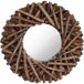 vidaXL Wandspiegel rond 40 cm teakhout