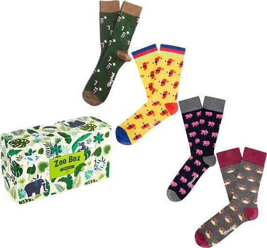 Moustard london Moustard Zoo Animals Sokken Cadeauset - 4 paar - Maat 41-46