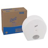 Merkloos Scott Controle toiletpapierdispenser 7046010 - 1 x witte toiletroldispenser