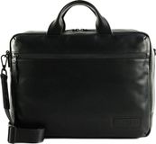 JOST Leren Business tas Schoudertas met laptopvak Aarhus Business Bag Black Zwart