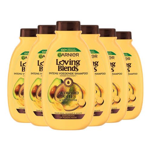 Garnier Loving Blends Avocado Olie & Karité Boter shampoo - 6 x 300 ml - voordeelverpakking