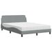 vidaXL Lit avec matelas "Dover", gris clair, 120x200 cm, rembourré