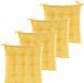 Anna's collection Coussin de chaise matelassé - 6x - jaune - 38 x 38 cm - intérieur/extérieur