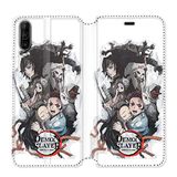 Beschermhoes Wiko Beschermhoes voor Wiko View 4 / View 4 Lite Manga Demon Slayer, leer, wit