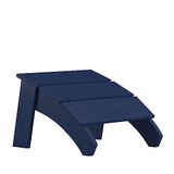 Flash Furniture Sawyer Binnen/Buiten Commerciële Grade Adirondack Ottomaanse - Navy All-Weather Adirondack-stijl voetsteun