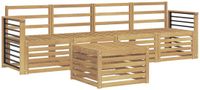 vidaXL - Acacia Hout Bank Loungeset Wit 4 Zitplekken