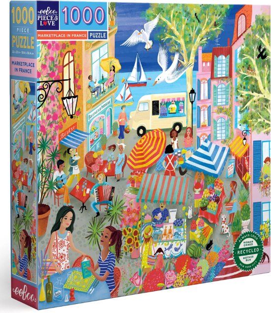 eeBoo Marketplace - 1000 stukjes - Kat en Vogel - 8+ jaar