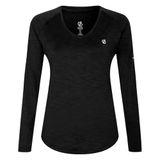 Dare 2b Discern Tee T-shirt voor dames, zwart.