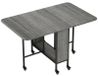 Table à manger pliable - Table à manger pour 6 personnes maximum - Avec étagère de rangement - Cadre en bois - 130x80x74 cm - Vert olive