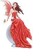 Nemesis Now Crimsonlily Rode Maan Fee en Metgezel Vlinder Figuur 28.5cm