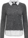 ONLY - ONLDOLLY LS WOVEN MIX PEARL PULL RP KNT - Meisjes - Gebreide truien - S - Medium Grey Melange