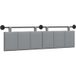 Tête de lit rayée gris clair 170 x 55 x 5 cm tissu