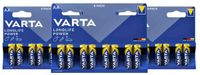 Varta Longlife Power Alkaline Batterijen AA - 3 x 8 stuks - Voordeelverpakking