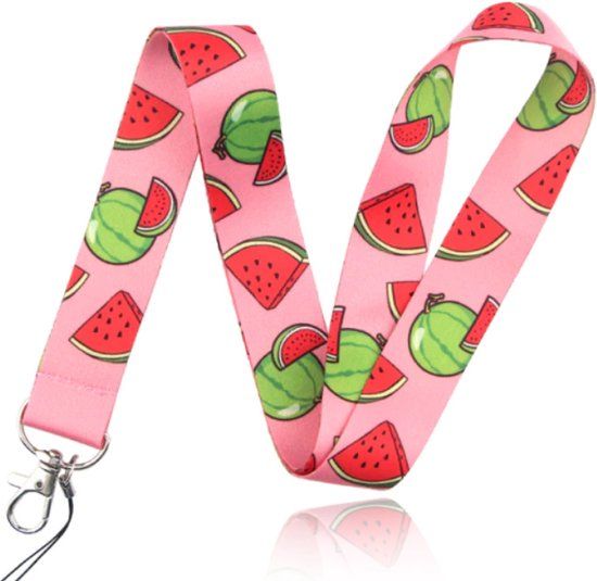 LGT JWLS Lookinggoodtoday Sleutelkoord of Tassenhanger met Meloenen Print Rose