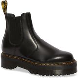 Dr. Martens Dames Laars 2976 Quad Black Polished Smooth Zwart Maat 42
