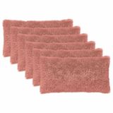 vidaXL Kussensloop 6 pcs HEERLEN Roze 40 x 70 cm PV Fleece