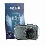 Savvies Screenprotector voor Ricoh Pentax WG-1000 (Lens) - Folie Beschermfolie transparant 18 Stuks