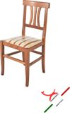 t m c s Tommychairs Artemisia - Eetkamerstoel - Licht Walnoot - Stof & Hout