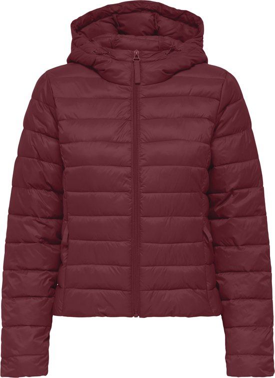 ONLY ONLTAHIA LW Quilted Hood Jkt Noos O 15352020 Cabernet Dames Maat - S