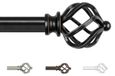 Tringle à rideaux sans perçage extensible - 80-148 cm - Noir