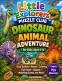 Little Explorers Puzzle Club Dinosaur Adventure: Fun Dinosaur Activity Book for Kids Ages 5–8