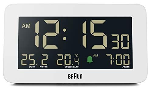 Braun BC10W Digital Alarm Clock - White