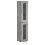 vidaXL Hoge kast, grijs Sonoma, 34,5 x 34 x 180 cm, houtvezel