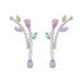 Swarovski x Ariana Grande Oorhangers, Verschillende slijpvormen, Meerkleurig, Rodium toplaag