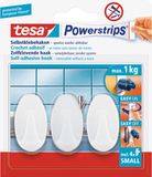 Tesa Powerstrips - 15x st - ovaal - haken - small - klusbenodigdheden - Verwijderbare haken - Opplak haken 3 stuks