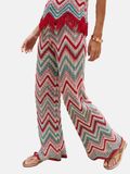 Lipsy Broek crème / turquoise / oudroze / rood