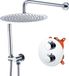 Douche système encastré - douche de tête 12 pouces - système anti-brûlure - corps en laiton