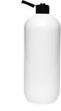 Claudius Cosmetics B.V. Lege plastic fles 1 Liter PET wit - met zwarte klepdop - set van 10 stuks