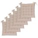 Atout Ciel Set van 6 stoelkussens, vierkant, tweekleurig, 40 x 40 cm, taupe/antraciet