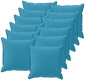 vidaXL Kussensloop 12 stuks Houten Lichtblauw 40 x 40 cm Polyester