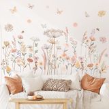 Decowalls SG2-2421 Boho Bloemen Waterverf Muurstickers