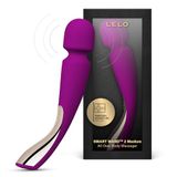 LELO SMART WAND 2 Medium Wand Massager, Spier- en Genotsmassageapparaat om Spanningen Kwijt te Raken, Deep Rose