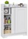 Armoire de salle de bain - Armoire de rangement - Étroit - Avec porte coulissante - Blanc - 20 x 60 x 75 cm - Pour salle de bain et cuisine