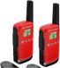 Motorola Walkie-talkie T42, bereik 4 km, 16 kanalen, LCD-display, PMR446, rood