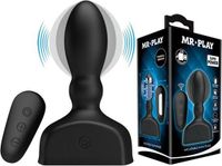 Pretty Mr. Play Opblaasbare Anaal Plug Zwart Siliconen 3.30 cm